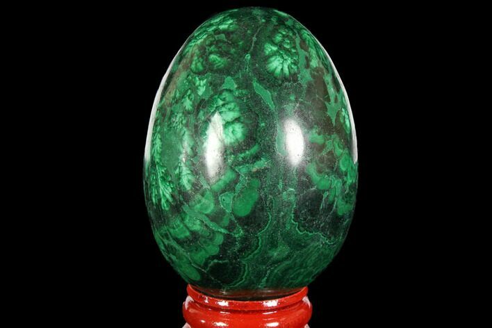 Stunning, Polished Malachite Egg - Congo #113415